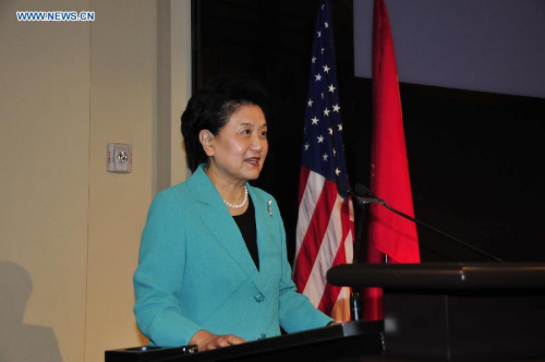 Chinese Vice Premier Liu Yandong delivers a speech at the second China-U.S. University Presidents Roundtable at Rice University in Houston, the United States, June 22, 2015. (Photo: Xinhua/Zhang Yongxing) Chinese Vice Premier Liu Yandong delivers a speech at the second China-U.S. University Presidents Roundtable at Rice University in Houston, the United States, June 22, 2015. (Photo: Xinhua/Zhang Yongxing)
