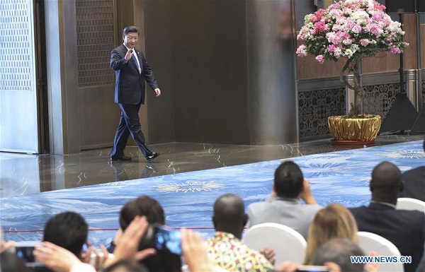 Chinese President Xi Jinping meets the press at the end of the ninth BRICS summit in Xiamen, southeast China's Fujian Province, Sept. 5, 2017. (Photo:Xinhua/Pang Xinglei) Chinese President Xi Jinping meets the press at the end of the ninth BRICS summit in Xiamen, southeast China's Fujian Province, Sept. 5, 2017. (Photo:Xinhua/Pang Xinglei)
