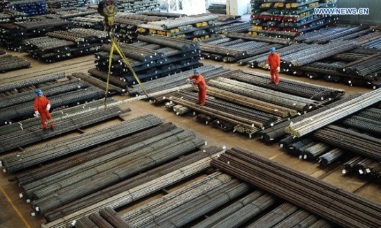 Workers are busy at a manufacture base of Dongbei Special Steel Group Co., Ltd. in Dalian, northeast China's Liaoning Province, Oct. 13, 2015. (Photo:Xinhua/Liu Debin) Workers are busy at a manufacture base of Dongbei Special Steel Group Co., Ltd. in Dalian, northeast China's Liaoning Province, Oct. 13, 2015. (Photo:Xinhua/Liu Debin)
