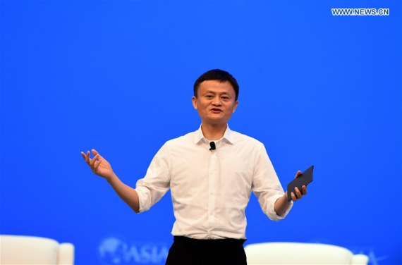 Jack Ma, chairman of Alibaba Group, speaks at the session e-WTP: Setting Rules for Global e-Commerce during the Boao Forum for Asia (BFA) Annual Conference 2016 in Boao, south China's Hainan Province, March 23, 2016. (Photo: Xinhua/Yang Guanyu) Jack Ma, chairman of Alibaba Group, speaks at the session e-WTP: Setting Rules for Global e-Commerce during the Boao Forum for Asia (BFA) Annual Conference 2016 in Boao, south China's Hainan Province, March 23, 2016. (Photo: Xinhua/Yang Guanyu)