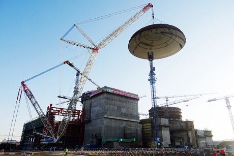 With the installation of the dome on the containment building, all major civil engineering works have been completed at Unit 5 of the Hongyanhe nuclear power plant developed by China's State Power Investment Corp, located Northeast China's Liaoning province. (File Photo) With the installation of the dome on the containment building, all major civil engineering works have been completed at Unit 5 of the Hongyanhe nuclear power plant developed by China's State Power Investment Corp, located Northeast China's Liaoning province. (File Photo)
