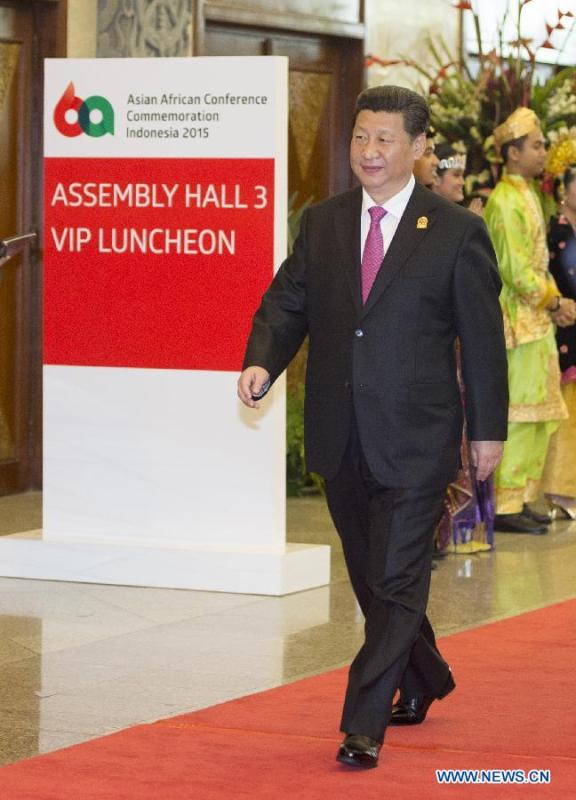 President Xi delivers speech at opening ceremony of Asian-African Summit(1/5)