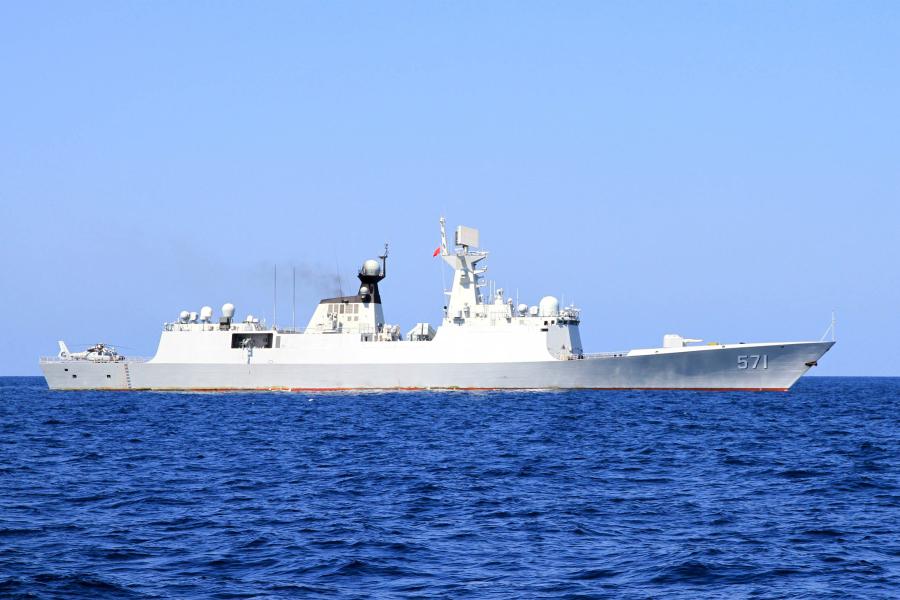 Chinese naval fleet sails for joint military drill with Russia (1/7)