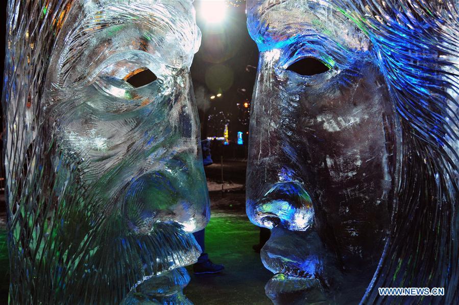 Dream-themed ice sculpture festival held in Latvia(1/3)