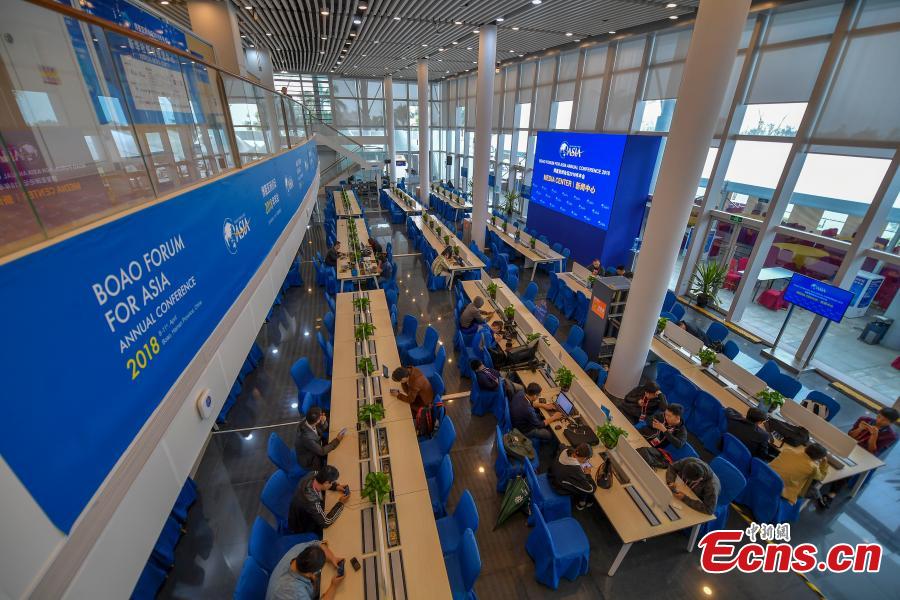 Boao Forum for Asia opens press center (1/5)