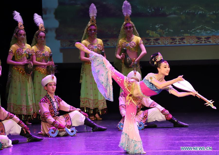 Dancers of the Chinese Gansu Dance Theater perform in a dance drama \