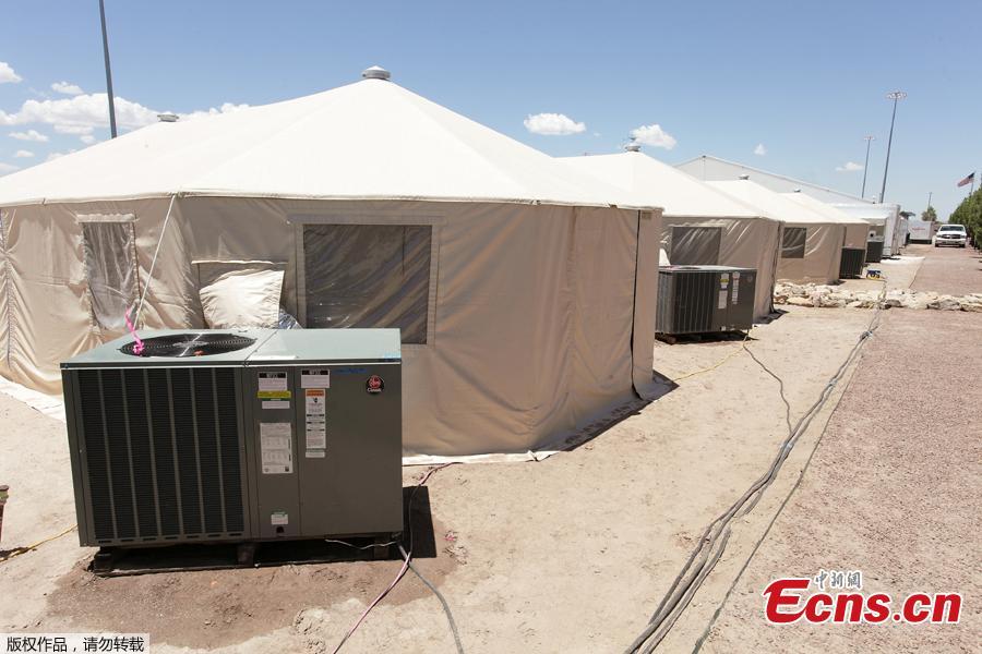 Photo released by the U.S. Department of Health and Human Services on June 25 shows medical facilities at the Tornillo facility, a shelter for children of detained migrants, in Tornillo, Texas, U.S.. (Photo/Agencies)