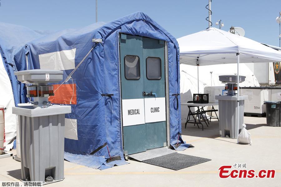 Photo released by the U.S. Department of Health and Human Services on June 25 shows medical facilities at the Tornillo facility, a shelter for children of detained migrants, in Tornillo, Texas, U.S.. (Photo/Agencies)