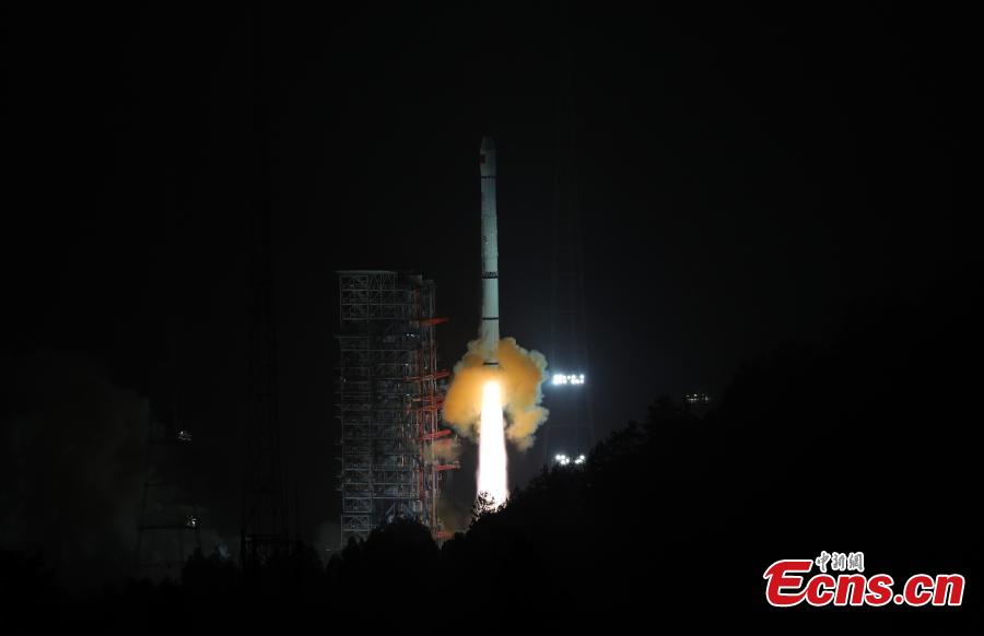 A Long March-3A rocket carrying a new Beidou navigation satellite is launched from the Xichang Satellite Launch Center, Sichuan Province, at 4:58 a.m., July 10, 2018. The satellite is the 32nd of the Beidou navigation system, and one of the Beidou-2 family. (Photo: China News Service/Liang Keyan)