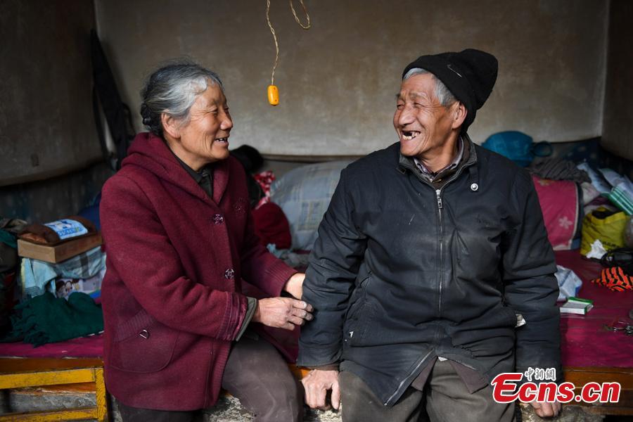 Li Tieliang, 69, and other farmers work as extras in a TV drama being shot in Beishanyun Village in Yushe County, North China’s Shanxi Province, Jan. 24, 2019. The village has more than 30 well-preserved buildings from the Ming and Qing dynasties, making it a good location to shoot historical film and TV dramas. In recent years, many locals have migrated to other places, while some remaining farmers have found work as extras. Li and his wife survive by farming, while their children work in other cities. Li now works part-time as an extra and earns about 100 yuan ($14) a day. (Photo: China News Service/Wu Junjie)