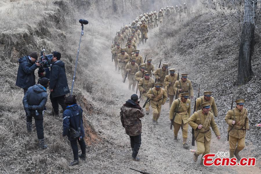 Li Tieliang, 69, works as extra in a TV drama being shot in Beishanyun Village in Yushe County, North China’s Shanxi Province, Jan. 24, 2019. The village has more than 30 well-preserved buildings from the Ming and Qing dynasties, making it a good location to shoot historical film and TV dramas. In recent years, many locals have migrated to other places, while some remaining farmers have found work as extras. Li and his wife survive by farming, while their children work in other cities. Li now works part-time as an extra and earns about 100 yuan ($14) a day. (Photo: China News Service/Wu Junjie)