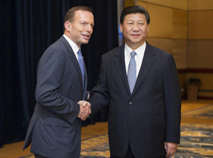 Chinese, Australian leaders pledge to boost ties