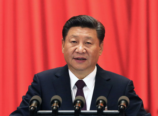 Xi Jinping delivers a report to the 19th CPC National Congress at the Great Hall of the People in Beijing, Oct 18, 2017. (Photo by Xu Jingxing/chinadaily.com.cn) Xi Jinping delivers a report to the 19th CPC National Congress at the Great Hall of the People in Beijing, Oct 18, 2017. (Photo by Xu Jingxing/chinadaily.com.cn)